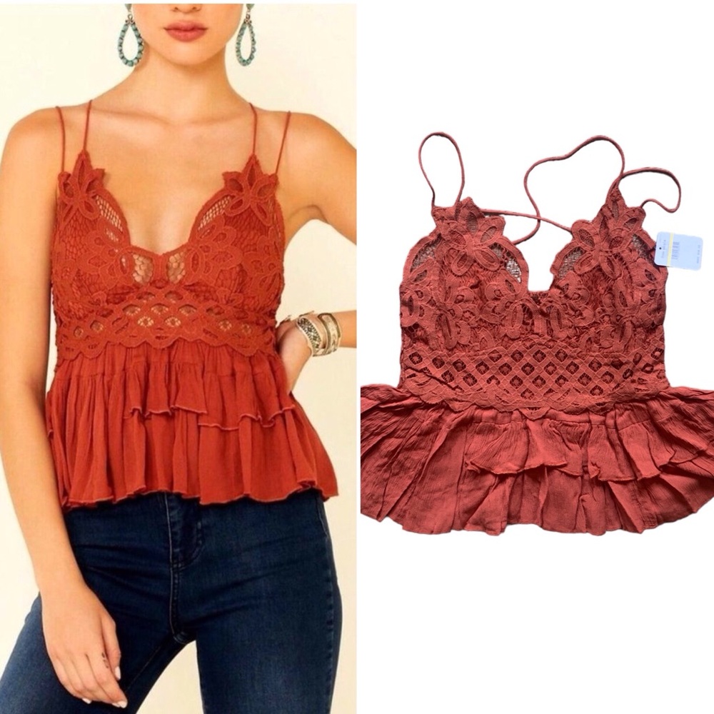 Free People Intimately Adella Cami Women Color Winding Roads Size M